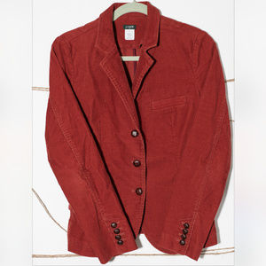 J. Crew Corduroy Brick Red Jacket/Blazer Size S